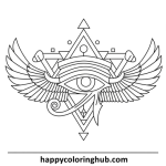 Eye of horus coloring page