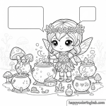 Fairy printable coloring pages for 8-9 year olds