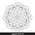 Flower mandala coloring pages