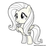 Fluttershy coloring page