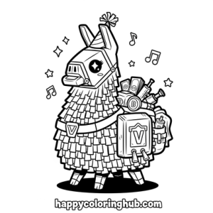 Fortnight video game coloring pages