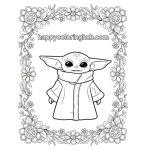 Free baby yoda coloring pages