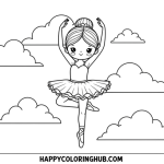 Free ballerina coloring pages to print