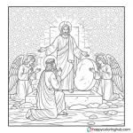 Free childrens coloring and activity pages of jesus and thomas