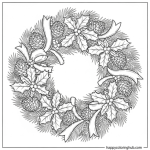 Free christmas adult coloring page