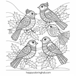 Free christmas card coloring pages