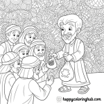 Free coloring pages jesus and zacchaeus