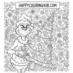 Free coloring pages of grinch