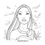 Free disney pocahontas princess coloring pages ariel