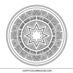 Free large print mandala coloring pages for seniors