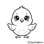 Free printable baby chick coloring page