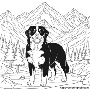 Free printable bernese mountain dog pages