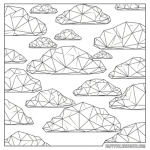 Free printable bold and simple cloud patterns