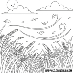 Free printable bold wind gusts coloring sheets