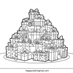 Free printable christmas presents coloring pages