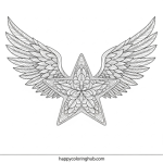 Free printable coloring pages adult star designs