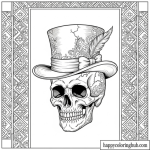 Free printable coloring pages for adults skulls