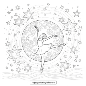 Free printable coloring pages for kids of ballerinas