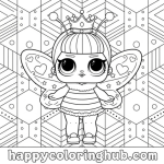 Free printable coloring pages lol dolls queen bee