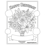 Free printable coloring pages of birthday cards for girls