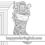 Free printable coloring pages of christmas stockings