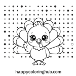 Free printable full page turkey coloring pages