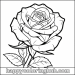 Free printable rose coloring pages for adults