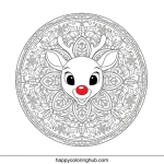 Free printable rudolph the reindeer coloring pages