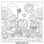 Free printable simple donut coloring sheets