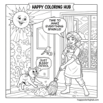 Free printable spring coloring pages