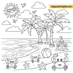 Free summer coloring pages for adults