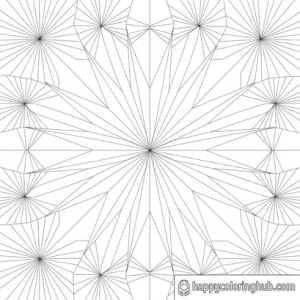 Geometric pattern coloring page