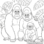 Gorilla coloring pages