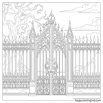 Gothic coloring pages for adults
