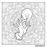 Grinch hand coloring page
