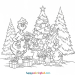 Grinch who stole christmas coloring page free printable