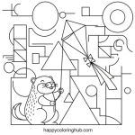 Groundhog day coloring pages