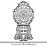 Gumball machine coloring page