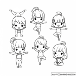 Gymnastics coloring page