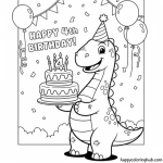 Happy birthday 4 year old coloring pages