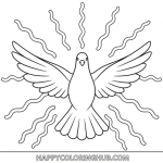 Holy ghost coloring page