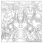 Hulkbuster and iron man coloring pages