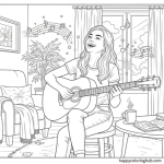 Human coloring pages for adults