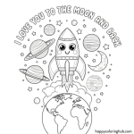 I love you to the moon and back coloring pages printable