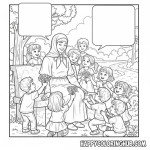 Icon coloring pages for st xenia