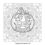 Jack o lantern let ur light shie coloring pages printable