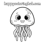Jellyfish coloring pages for kids