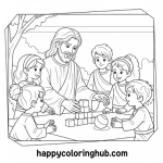 Jesus loves the children color pages