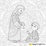 Jesus makes little boy is well again coloring pages