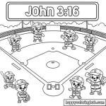 John 3:16 cubbies coloring pages
